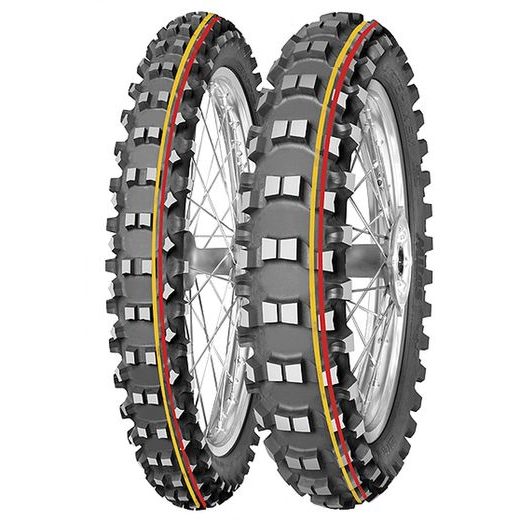 PNEU 100/90-19 (57M) TERRA FORCE MX SM (ČERVENO/ŽLUTÝ PRUH), MITAS - ČR