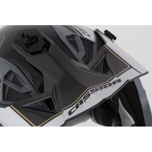 PRILBA CROSS PRO 2 CONTRA, CASSIDA (ZLATÁ PERLEŤ/ŠEDÁ/ČERNÁ)