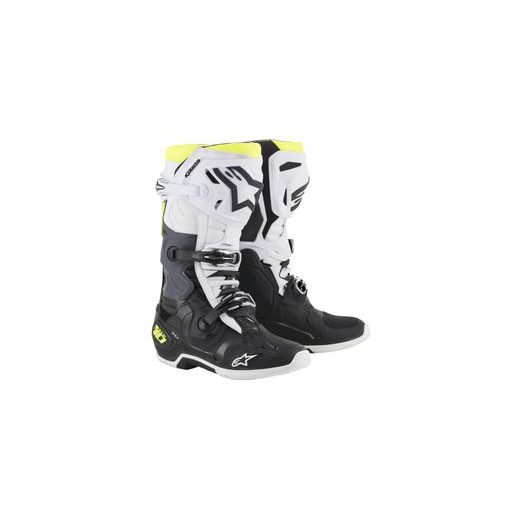 TOPÁNKY TECH 10, ALPINESTARS (ČERNÁ/BÍLÁ/ŽLUTÁ FLUO) 2024