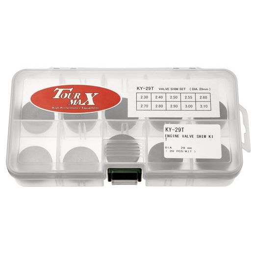 SADA VENTILOVÝCH PODLOŽIEK KAWASAKI (PRIEMER 29 MM, 20 KS), TOURMAX