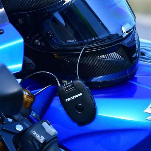 ZVINOVACIE LANKOVÝ ZÁMOK RETRACTABLE COMBINATION LOCK, OXFORD (DĹŽKA 0,75 M, TL. 2,4 MM, ČIERNY)