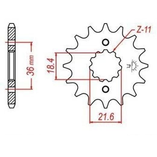 REŤAZOVÉ KOLIESKO PRE SEKUNDÁRNE REŤAZY TYPU 520, JT - ANGLICKO (13 ZUBOV)
