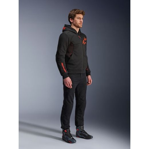 BUNDA CHROME AIR ŠPORT, ALPINESTARS (ČERNÁ/ČERVENÁ FLUO) 2026