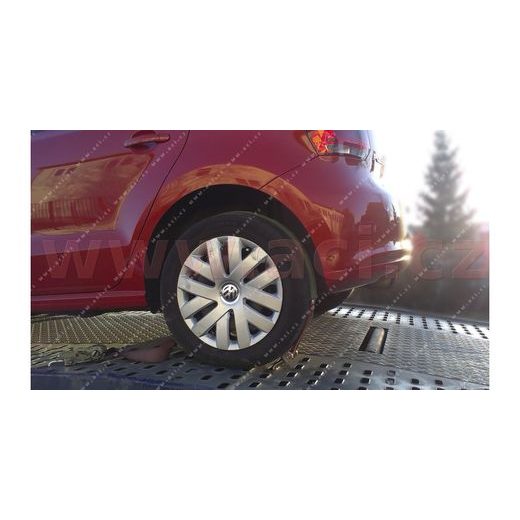 UPÍNACÍ POPRUH PRO PŘEVOZ VOZIDEL PŘES KOLO, 5 T, 3X OTOČNÝ HÁK, PROTISKLUZOVÝ NÁVLEK, RÁČNA, VDI 2700