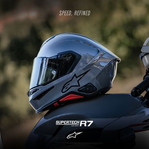 PRILBA S-R7 SOLID, ALPINESTARS (ŠEDÁ) 2026