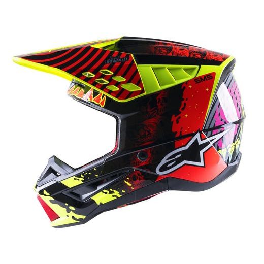 PRILBA S-M5 SOLAR FLARE, ALPINESTARS (ŽLTÁ FLUO/ČERVENÁ FLUO/ČERNÁ)