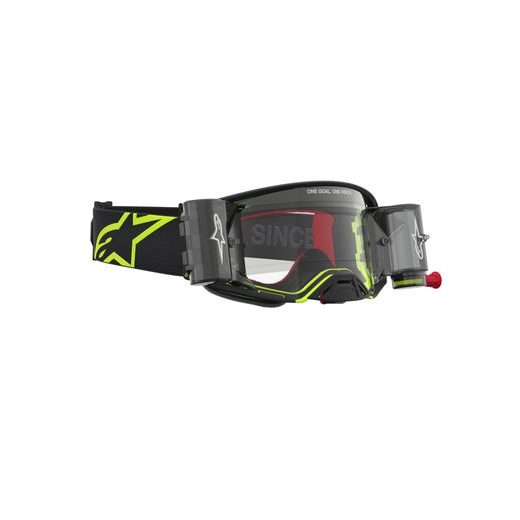 OKULIARE SUPERTECH FIRMA ROLL-OFF WIDE VISION, ALPINESTARS (ČERNÁ/ŽLUTÁ FLUO, ČÍRE PLEXI A ROLL-OFF SYSTÉM) 2027