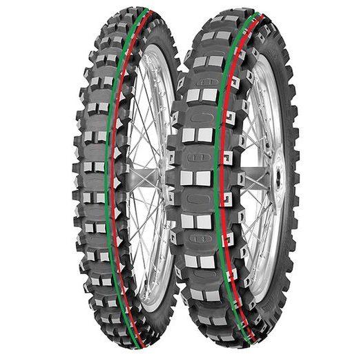 PNEU 110/90-19 (62M) TERRA FORCE MX MH, MITAS - ČR (ZELENÝ/ČERVENÝ PRUH)