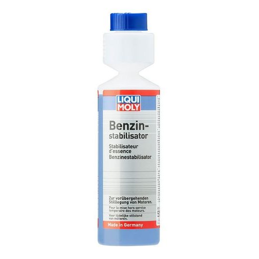 LIQUI MOLY BENZIN STABILISATOR, STABILIZÁTOR BENZÍNU PRO POSEZÓNNÍ ODSTÁVKU 250 ML