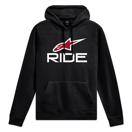 MIKINA RIDE HOODIE 4, ALPINESTARS (ČERNÁ/BÍLÁ/ČERVENÁ)