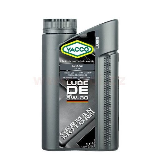 YACCO MOTOROVÝ OLEJ PLNE SYNTETICKÝ LUBE DE 5W30 1L