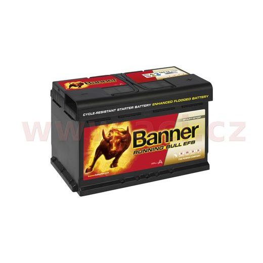 65AH BATÉRIA, 650A, PRAVÁ BANNER RUNNING BULL EFB 278X175X175