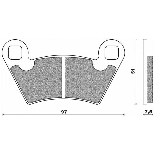 BRZDOVÉ DOŠTIČKY (ZMES ST SINTERED METAL SCS) NEWFREN (2 KS V BALENIE)