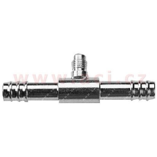 SPOJKA HLINÍKOVÁ NAMAČKÁVACÍ S 1/4" VENTILEM 180° PRO HADICE G6 (8 MM)