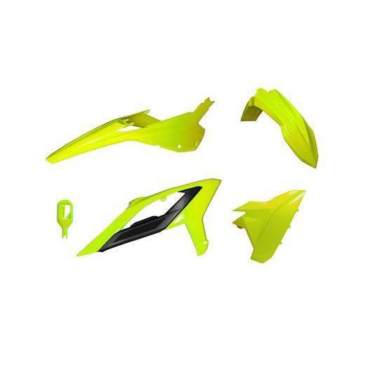 SADA PLASTOV 4 DIELY BETA, RTECH (NEON ŽLTÁ, ČIERNA)