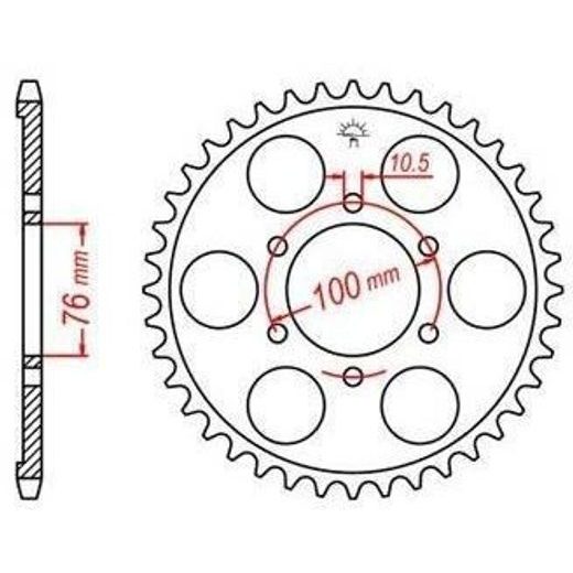 OCEĽOVÁ ROZETA PRE SEKUNDÁRNE REŤAZY TYPU 532, JT - ANGLICKO (48 ZUBOV)
