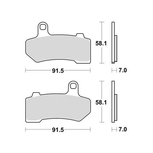 BRZDOVÉ DOŠTIČKY, BRAKING (SINTEROVÁ ZMES CM77) 2 KS V BALENIE
