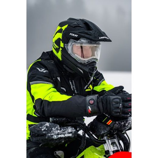 SADA PRE ELEKTRICKÝ VÝHŘEV PLEXI PRILIEB TOUR, CASSIDA (ČÍRE PLEXI, ORANŽOVÁ ANTIFOG CLONA)