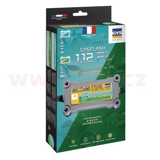NABÍJEČKA GYSFLASH 1.12 PL, OLOVĚNÉ A LITHIOVÉ AKUMULÁTORY 12 V, 2-32 AH, LITHIOVÉ 0.5-20 AH, 1 A