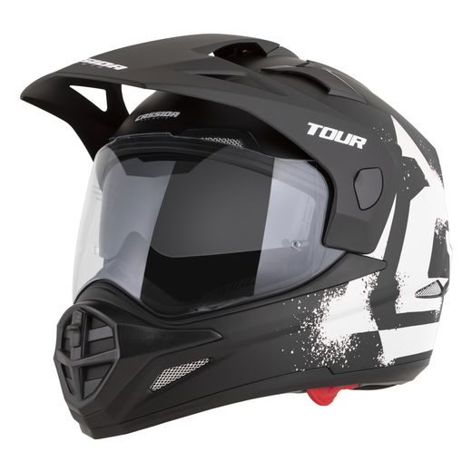 PRILBA TOUR 2.0 CREW, CASSIDA (ČIERNA MATNÁ/BÍLÁ, PLEXI S PRÍPRAVOU PRE PINLOCK) 2026