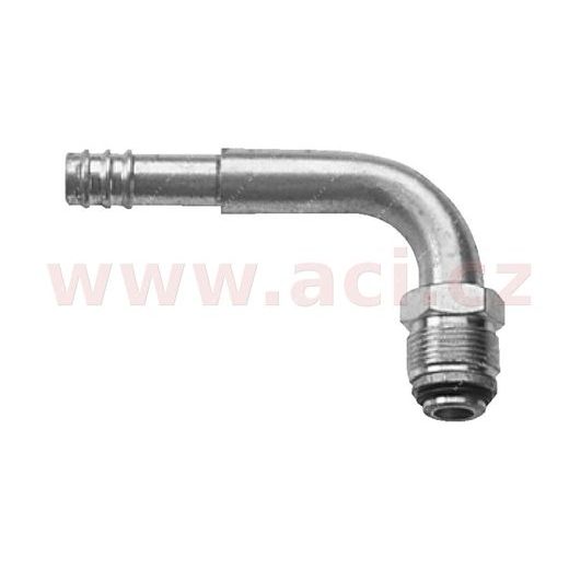 FITINKA HLINÍKOVÁ NAMAČKÁVACÍ O-KRÚŽK SAMEC 90° PRE HADICE G10 (13 MM) ZÁVIT UNS 7/8"