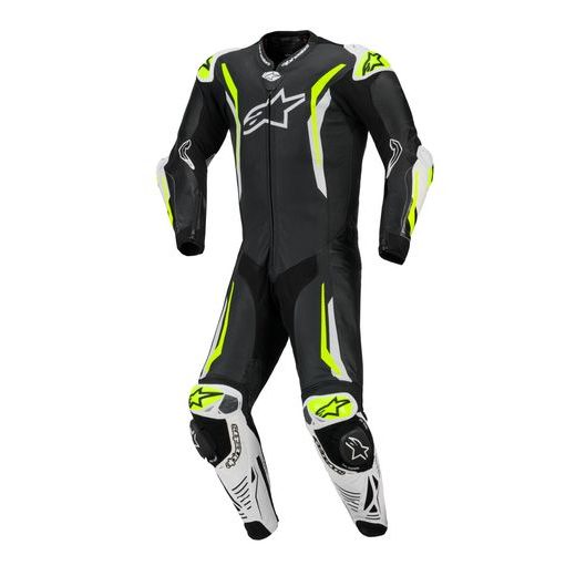 JEDNODIELNA KOMBINÉZA GP TECH V5, ALPINESTARS (ČERNÁ/BÍLÁ/ŽLUTÁ FLUO) 2026