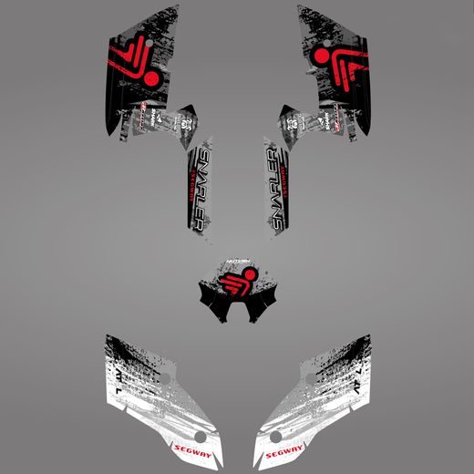 GRAPHIC STICKER KIT FOR SEGWAY AT5-L LIGHT RED