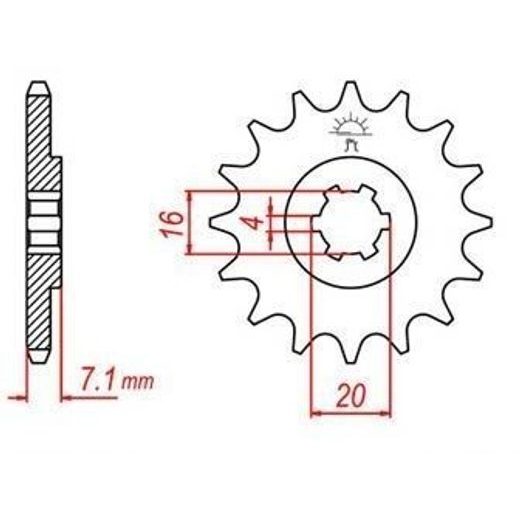 REŤAZOVÉ KOLIESKO PRE SEKUNDÁRNE REŤAZY TYPU 520, JT - ANGLICKO (10 ZUBOV)