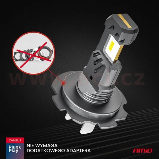 LED H7/H18 60W - BÍLÁ (PATICE PX26D), SADA 2 KS