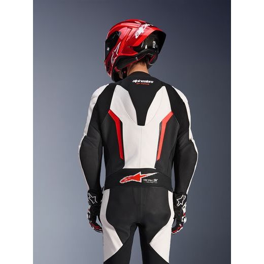JEDNODIELNA KOMBINÉZA GP FORCE V2, ALPINESTARS (BÍLÁ/ČERNÁ/ČERVENÁ FLUO) 2026