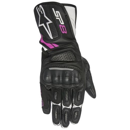 RUKAVICE STELLA SP-8, ALPINESTARS, DÁMSKE (ČERNÉ/BÍLÉ/FIALOVÉ)