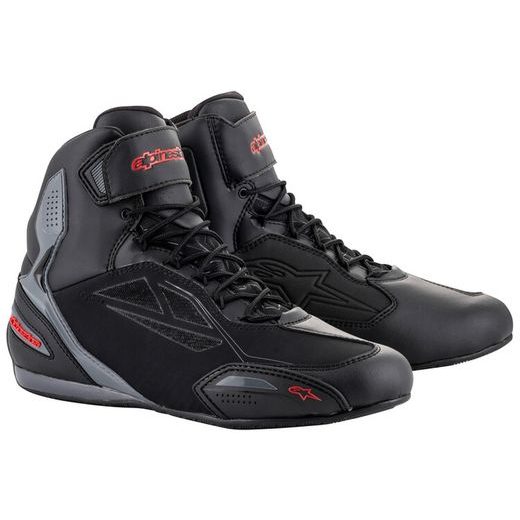 TOPÁNKY FASTER-3 DRYSTAR, ALPINESTARS (ČERNÉ/ŠEDÉ/ČERVENÉ)