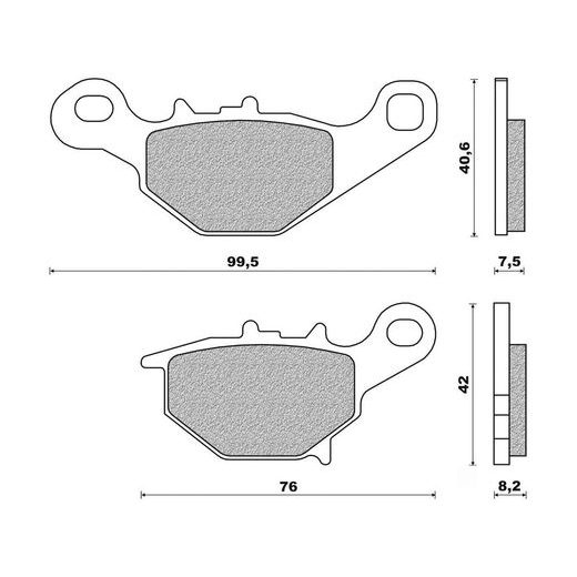 BRZDOVÉ DOŠTIČKY (ZMES ST SINTERED METAL S2) NEWFREN (2 KS V BALENIE)