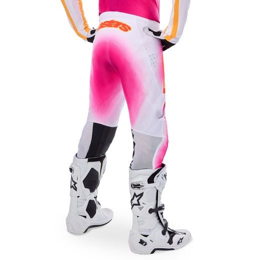 NOHAVICE SUPERTECH LIMITOVANÁ EDÍCIA MIG, ALPINESTARS (RUŽOVÁ FLUO/BÍLÁ/ORANŽOVÁ) 2025