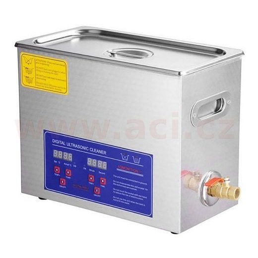 ULTRAZVUKOVÁ MYČKA, OBJEM 8 L, DIGITÁLNÍ REGULACE, VNITŘNÍ ROZMĚRY 300×240 X150 MM