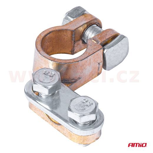 MOSAZNÉ BATERIOVÉ SVORKY 17.5 MM + A 15.9 MM - (PÁR 2 KS)