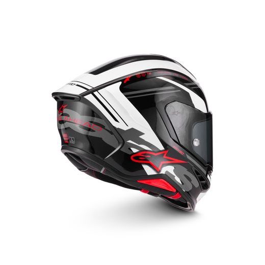 PRILBA S-R7 A-CORE, ALPINESTARS (ČERNÁ/BÍLÁ/ČERVENÁ) 2026