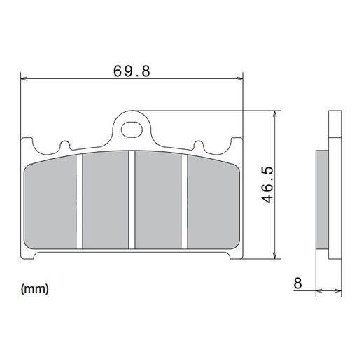 BRZDOVÉ DOŠTIČKY, NISSIN (SEMI-METALICKÁ ZMES) 2 KS V BALENIE