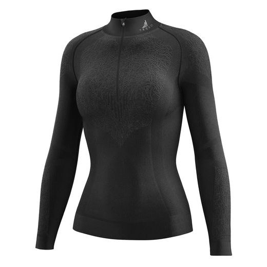 FUNKČNÉ TRIKO S DLHÝM RUKÁVOM KU KRKU ZIP K-THERMO, DÍVČÍ TECSO (ČIERNA)