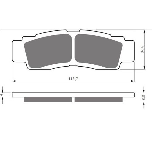 BRZDOVÉ OBLOŽENIE GOLDFREN 432 S33 STREET FRONT