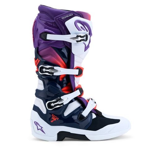 TOPÁNKY TECH 7, ALPINESTARS (FIALOVÁ/BÍLÁ/TMAVĚ MODRÁ/ČERVENÁ FLUO) 2027