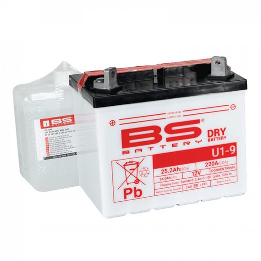 KONVENČNÝ AKUMULÁTOR ( S KYSELINOU) BS-BATTERY U1-9 BALENIE VRÁT.KYSELINY