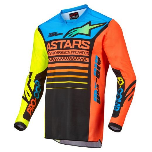 DRES RACER COMPASS KIDS 2022, ALPINESTARS, DETSKÉ (ČERNÁ/ŽLUTÁ FLUO/KORÁLOVÁ)