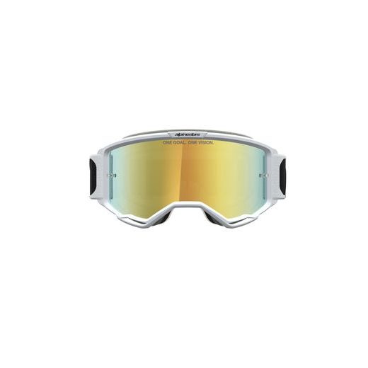OKULIARE VISION 5 RORA, ALPINESTARS (ČERNÁ/BÍLÁ, ZRKADLOVÉ ZLATÉ PLEXI) 2027