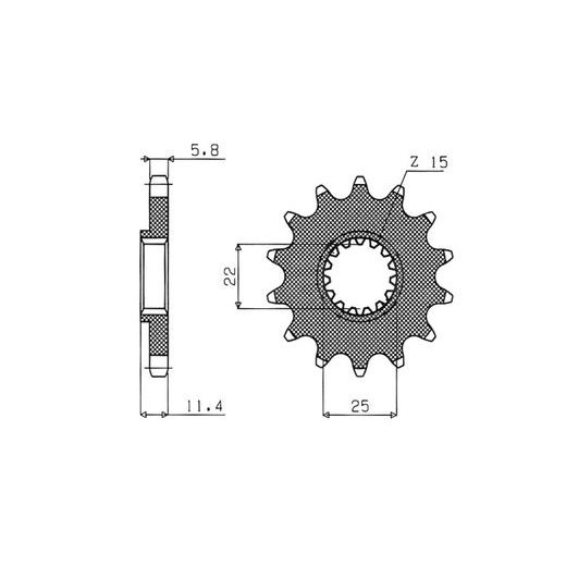 REŤAZOVÉ KOLIESKO PRE SEKUNDÁRNE REŤAZY TYPU 520, SUNSTAR (16 ZUBOV)