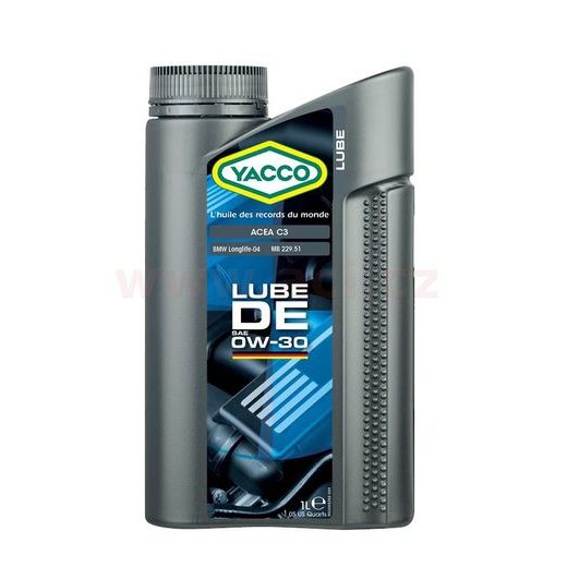 MOTOROVÝ OLEJ YACCO LUBE DE 0W30, 1 L