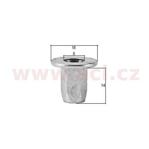 NÝTOVACÍ MATICE M6 SADA 10 KS (DÉLKA 14 MM)