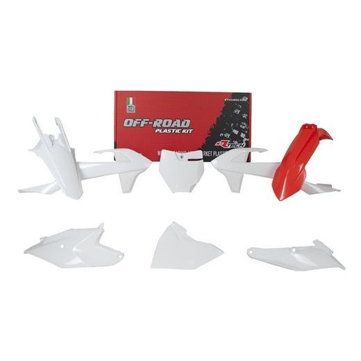 SADA PLASTOV KTM, RTECH (ORANŽOVO-BIELA, 6 DIELOV)