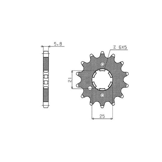 REŤAZOVÉ KOLIESKO PRE SEKUNDÁRNE REŤAZE TYPU 520, SUNSTAR (14 ZUBOV)