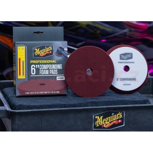 MEGUIAR'S PROFESSIONAL COMPOUND FOAM PAD 6" PĚNOVÉ KOREKČNÍ KOTÚČE, 2KS 6" / 159 MM